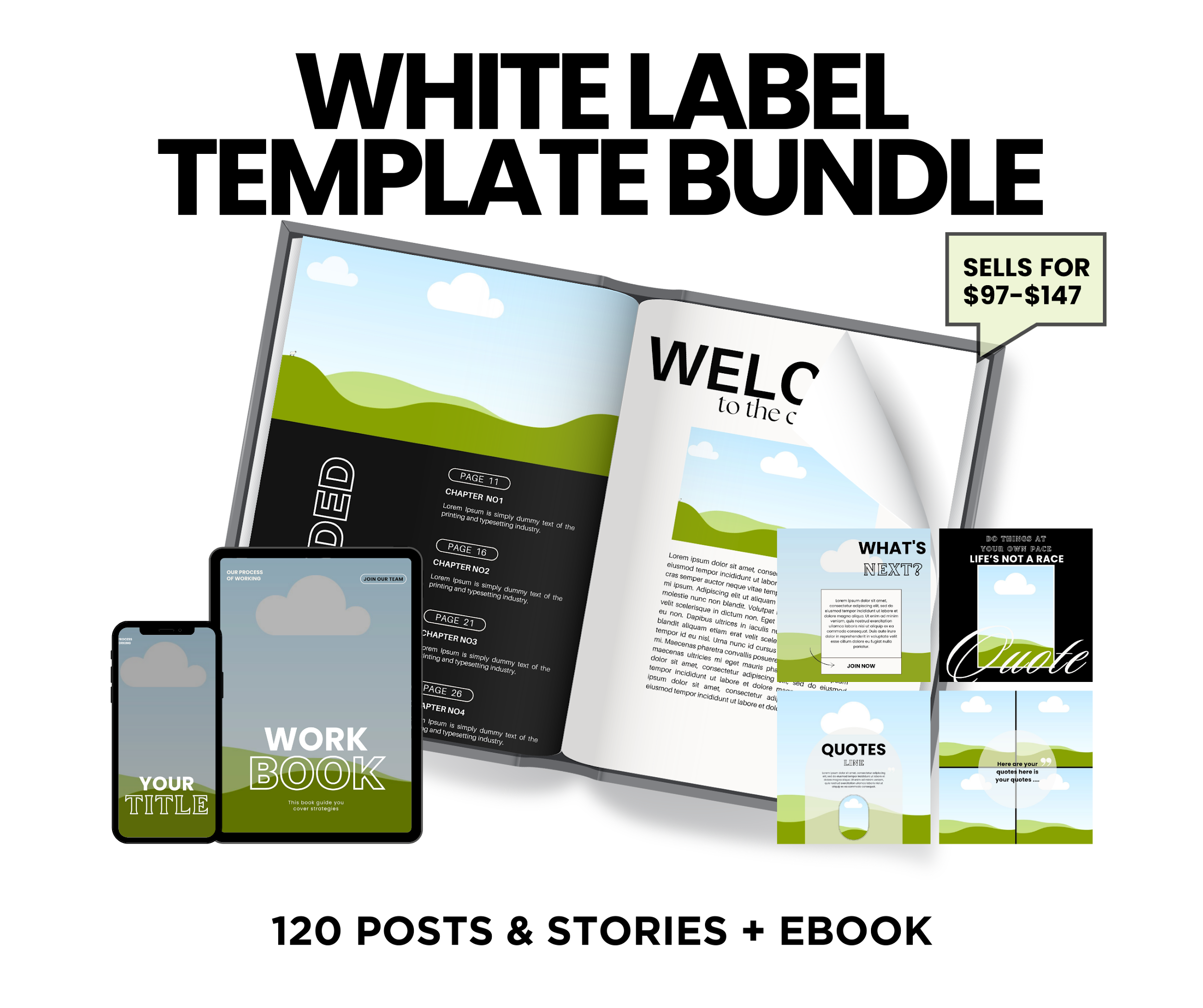 Ecommerce Digital Product Bundle Canva Templates