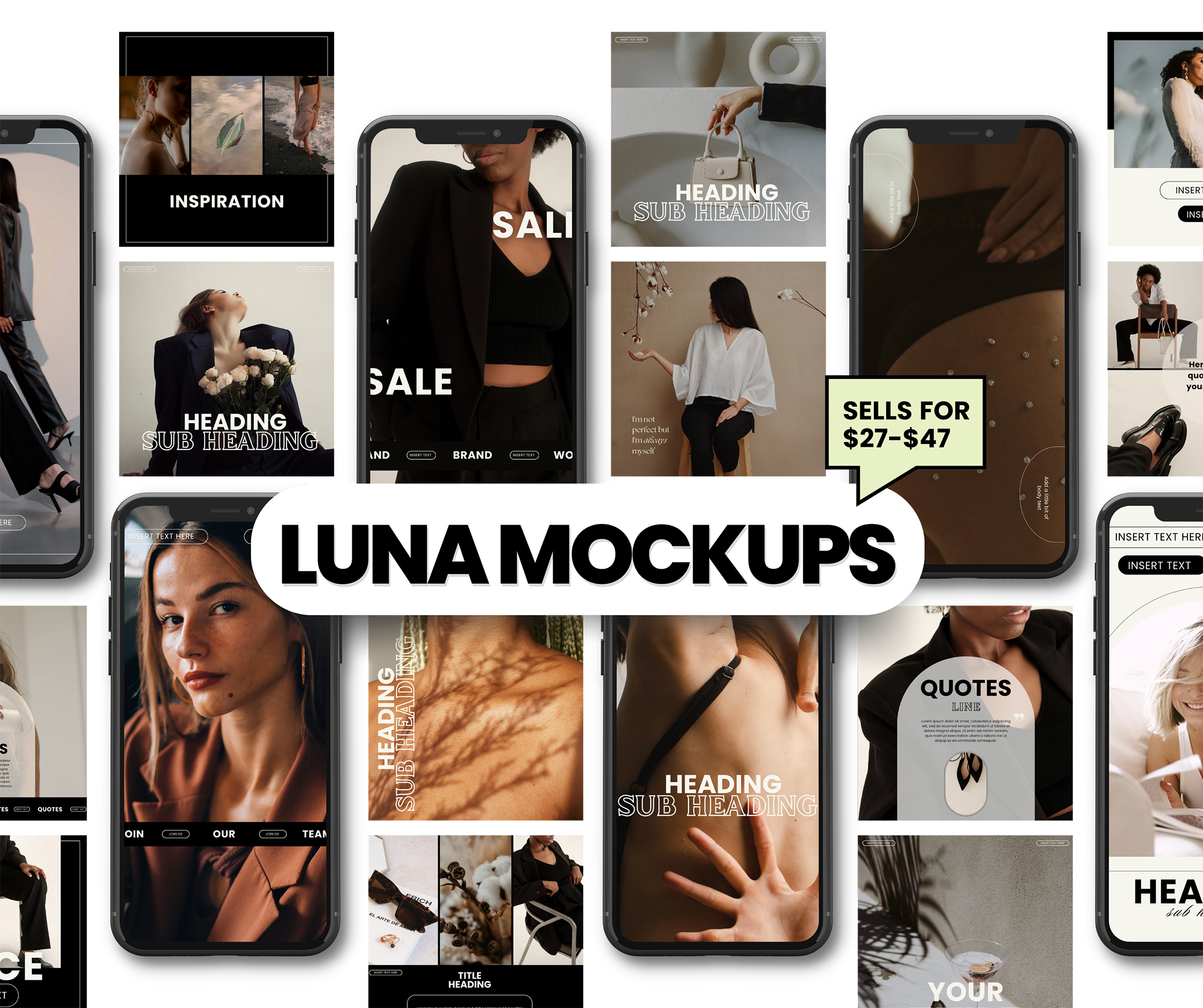 Ecommerce Product Mockup Canva Templates